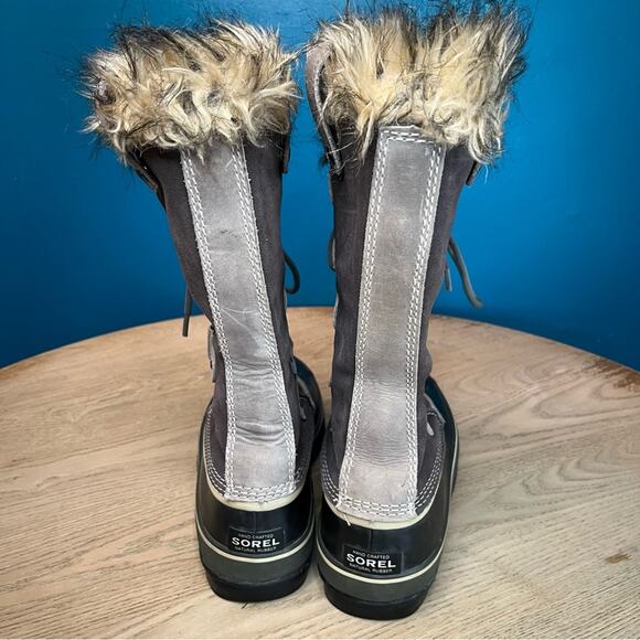 Sorel Joan Of Arctic Waterproof Winter Snow Boots Black Gray Women’s Size 11 - Picture 3 of 11